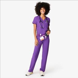 Figs Catalina & Yola Scrub set XS in Ultra Violet.